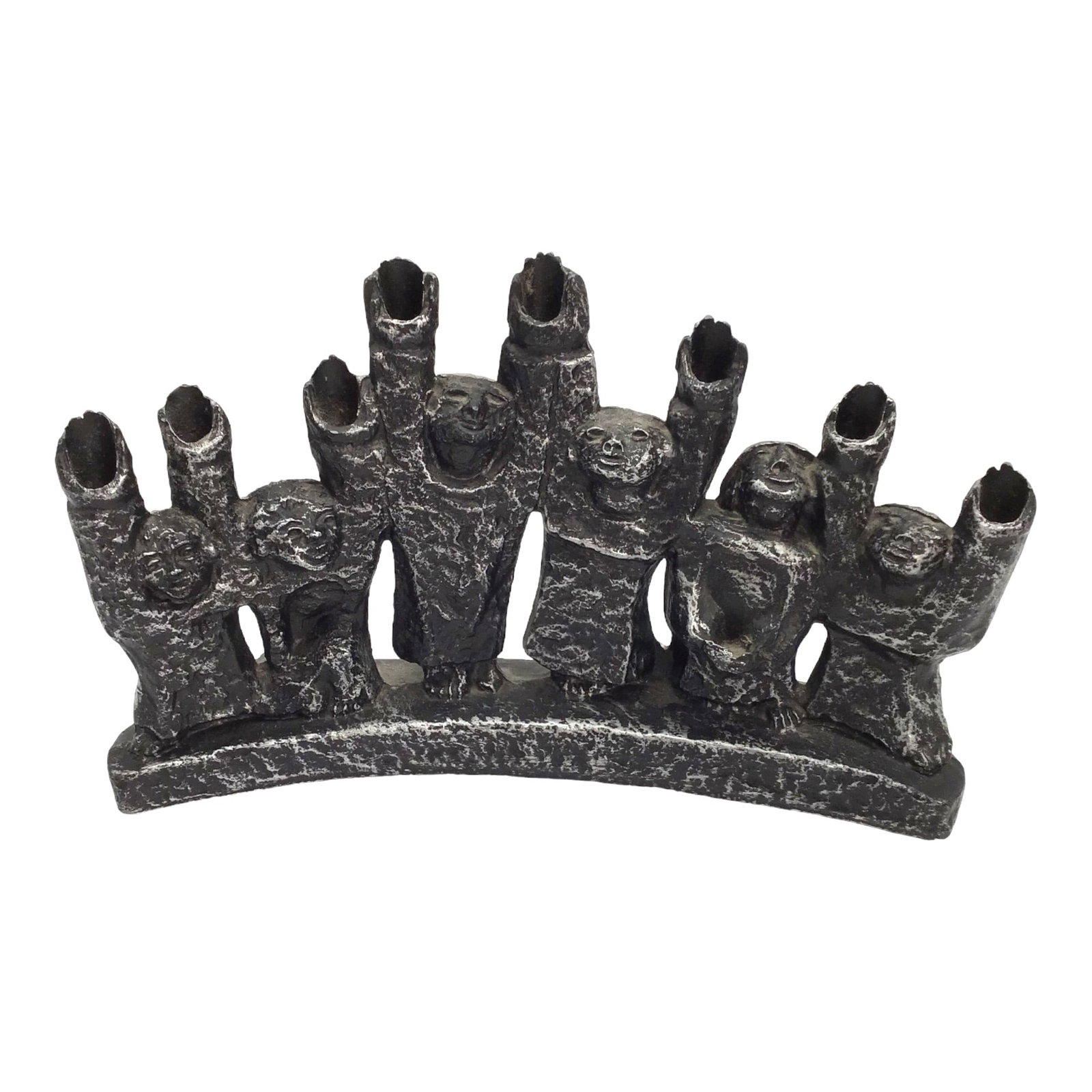Brutalist Menorah Ellen Lord Maccabees Cast Iron: Brutalist Menorah Ellen Lord Maccabees Cast Iron Judaica. IMPORTANT: NO In-House Shipping, Please read our shipping terms for provider.