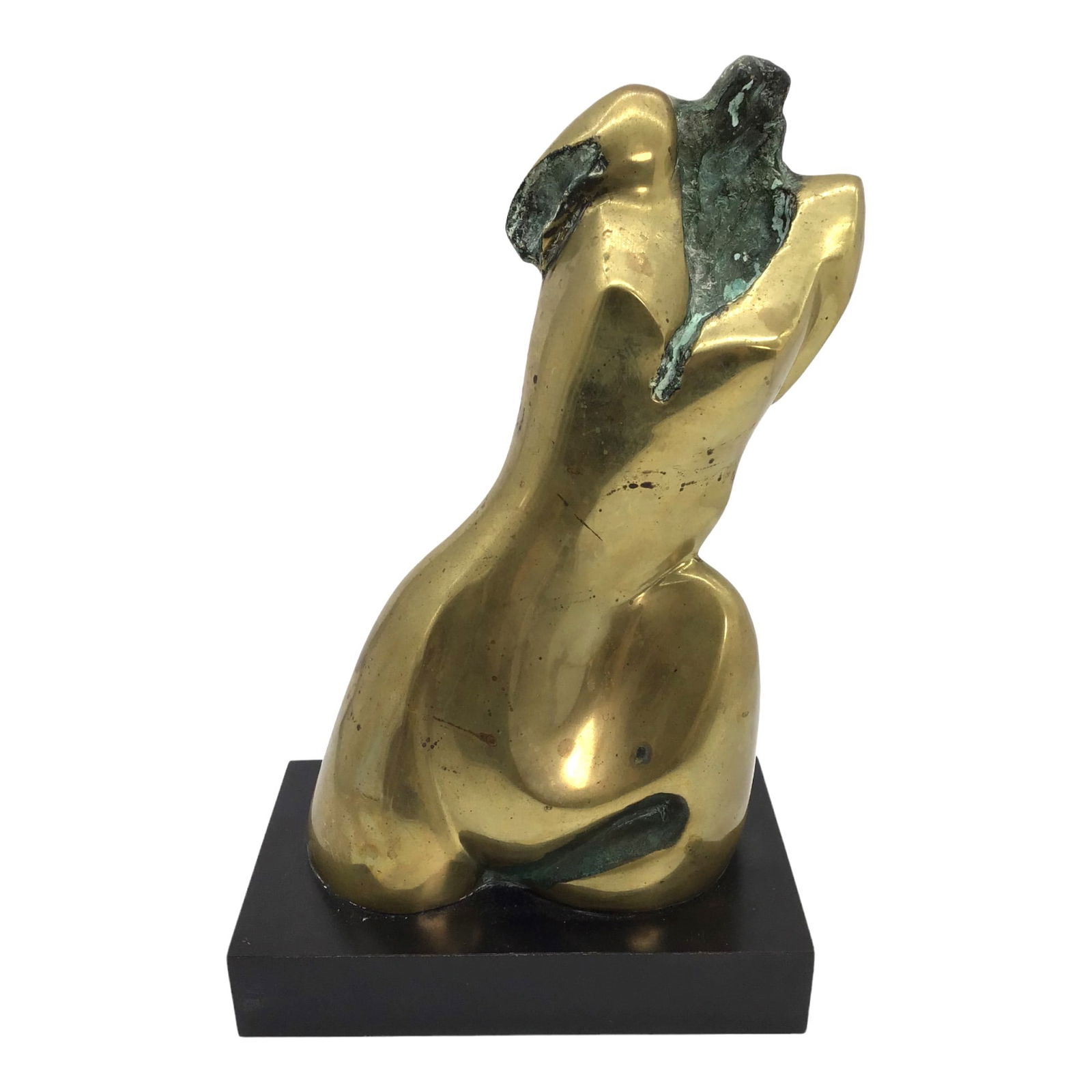 Mid Century Modern Brass Female Torso Sculpture (1 of 5)