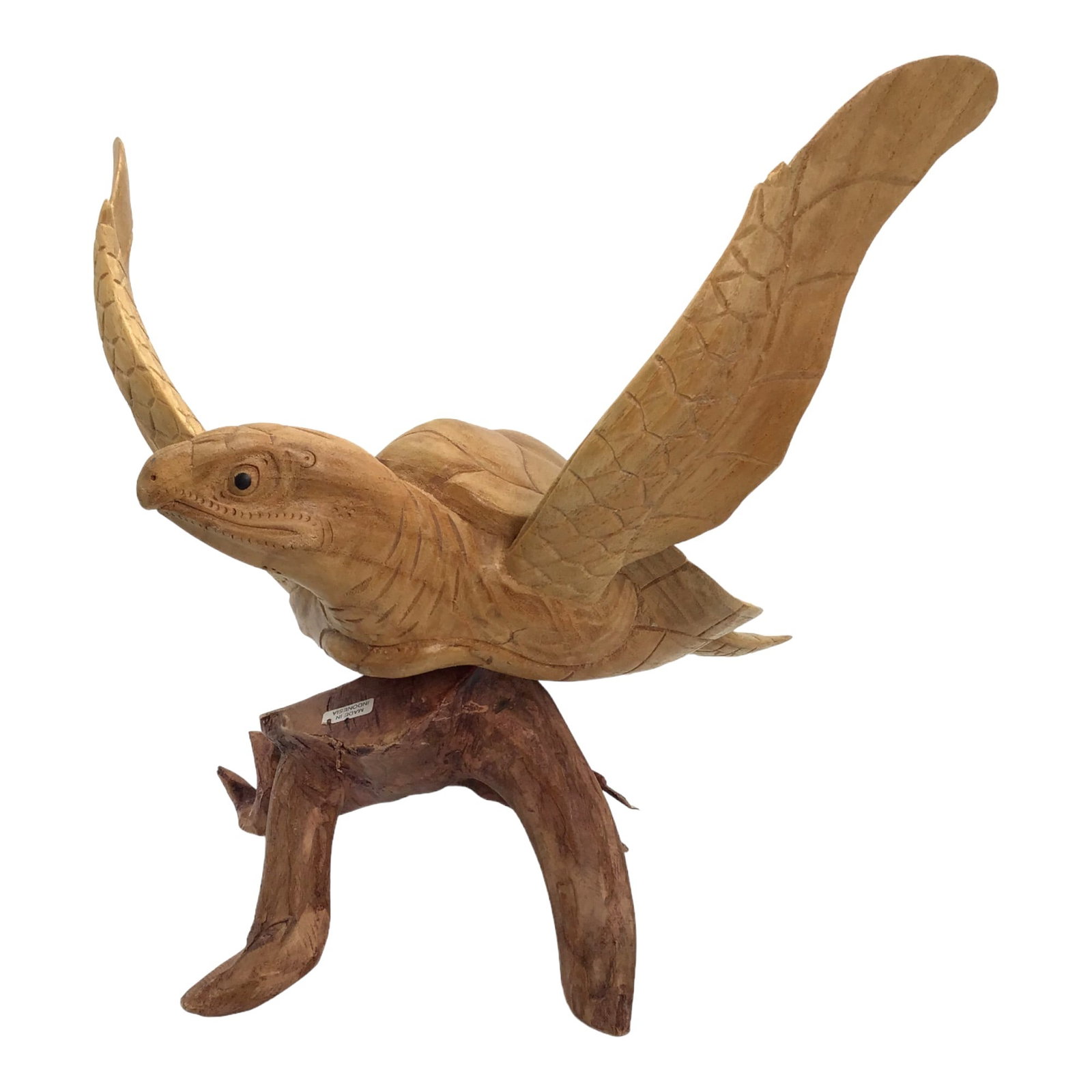 Art Attack Wood Carved Turtle: Art Attack Wood Carved Turtle on wood tree stand. IMPORTANT: NO In-House Shipping, Please read our shipping terms for provider.IMPORTANT: NO In-House Shipping, Please read our shipping terms for provi