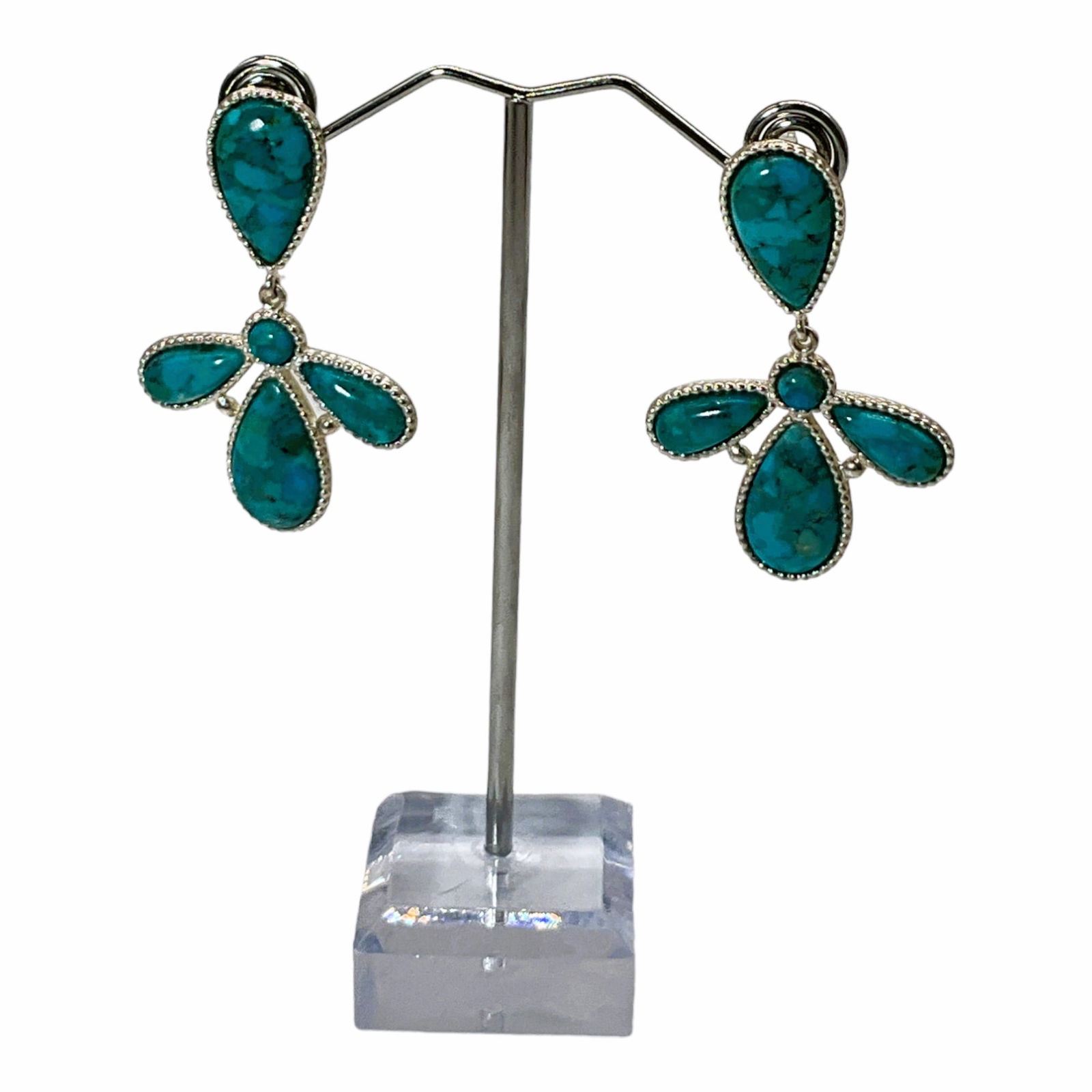 925 Turquoise Earrings Signed (1 of 4)