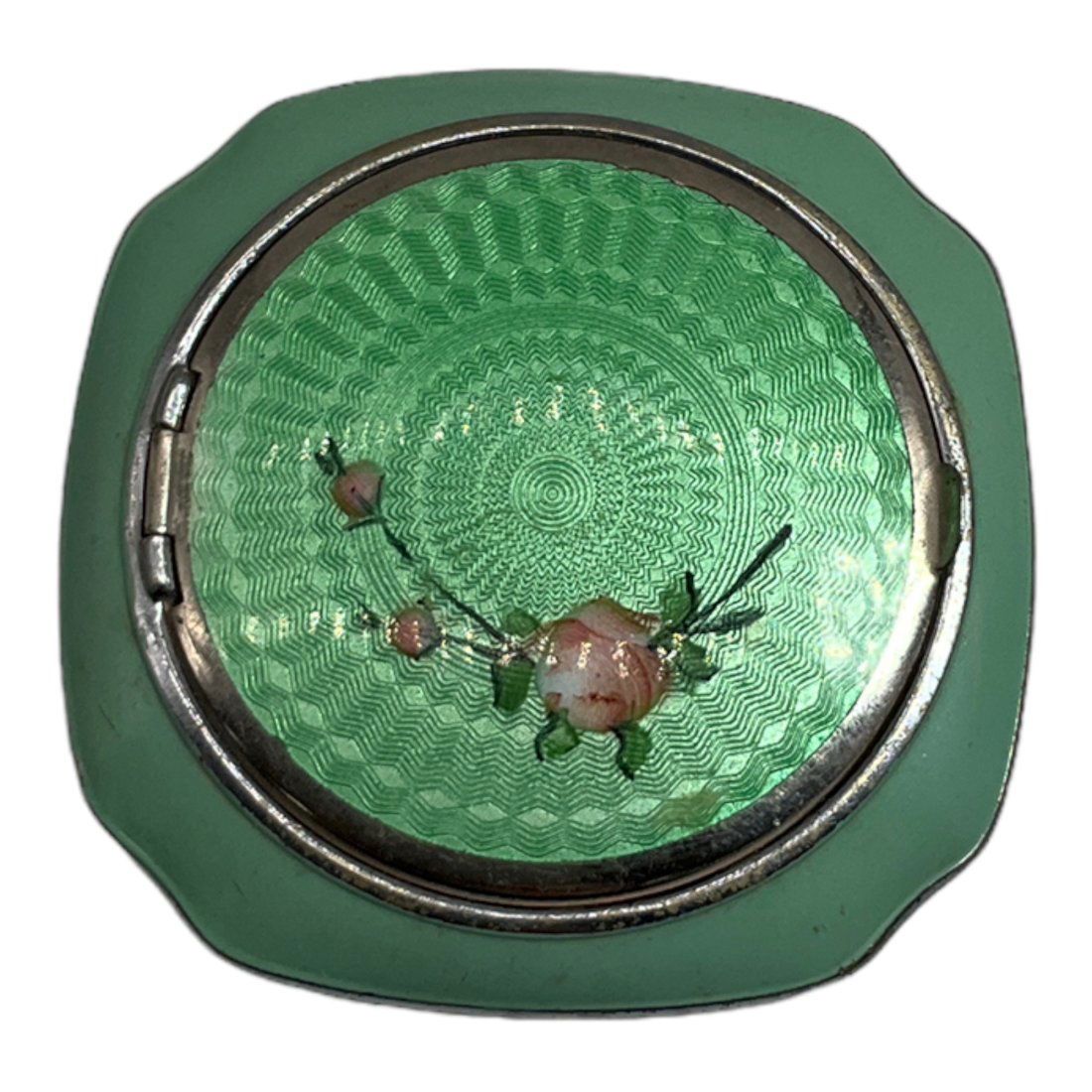 Vintage Evans Guilloche Enamel Compact (1 of 4)