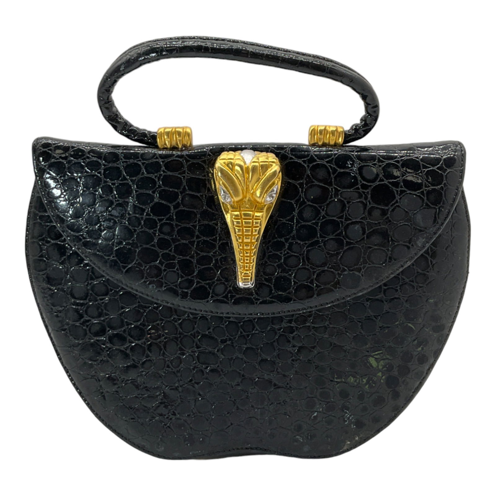 Rare Lee Wolfe Vintage Handbag With Alligator and Feet (1 of 7)