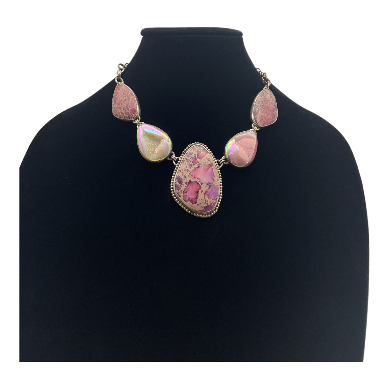 Adam Fiero, Navajo, 925 Necklace with Gemstones (1 of 3)