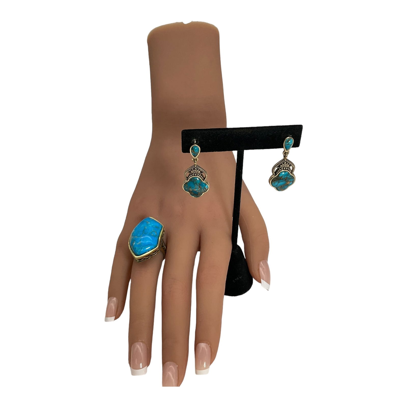 Barse Turquoise Ring and Earrings (1 of 8)