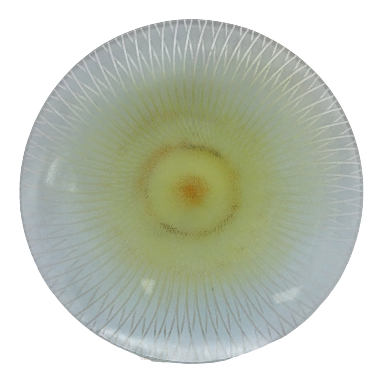 Vintage Maurice Heaton Enameled Fused Art Glass Charger (1 of 5)
