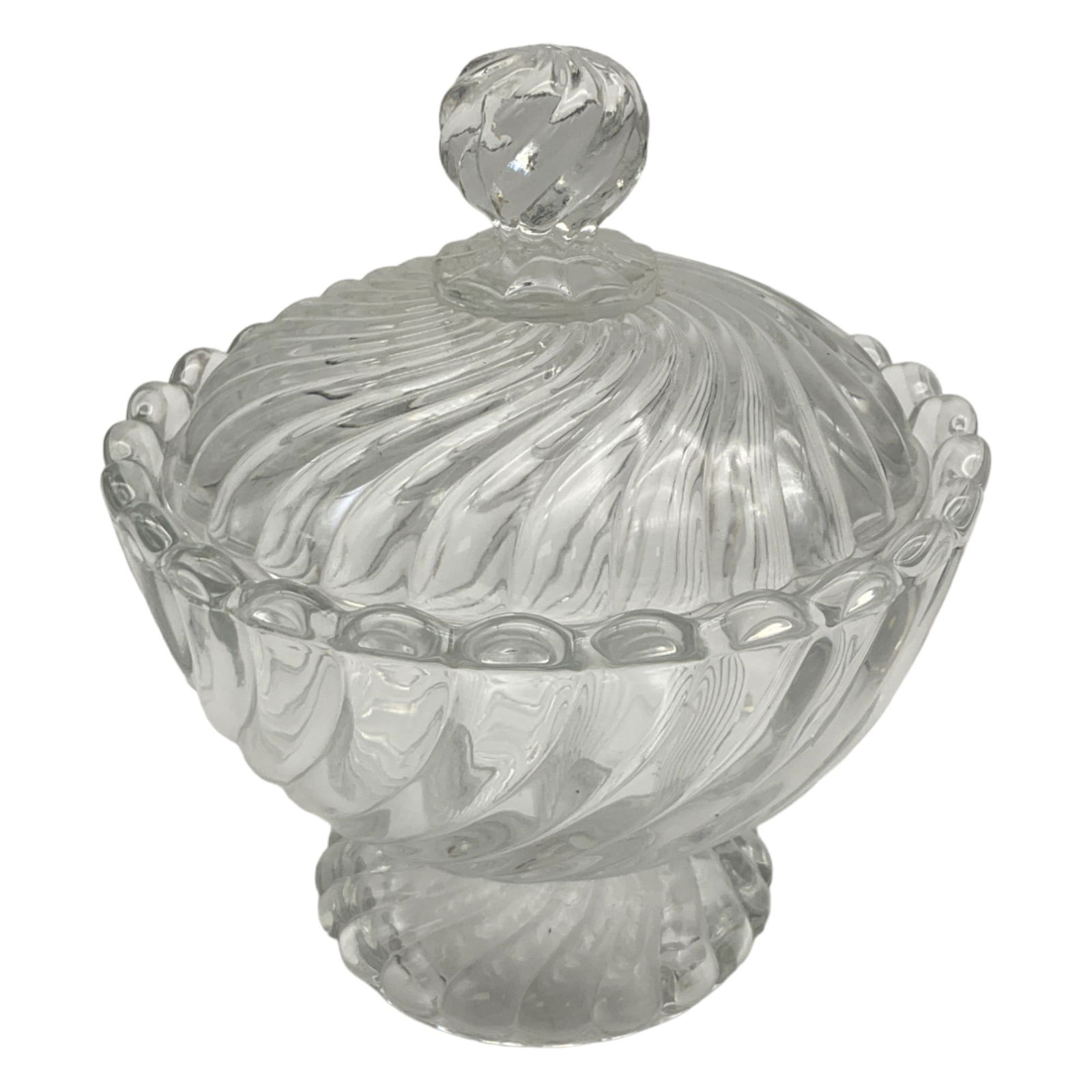 French Baccarat Crystal Lidded Compote Candy Jar (1 of 4)