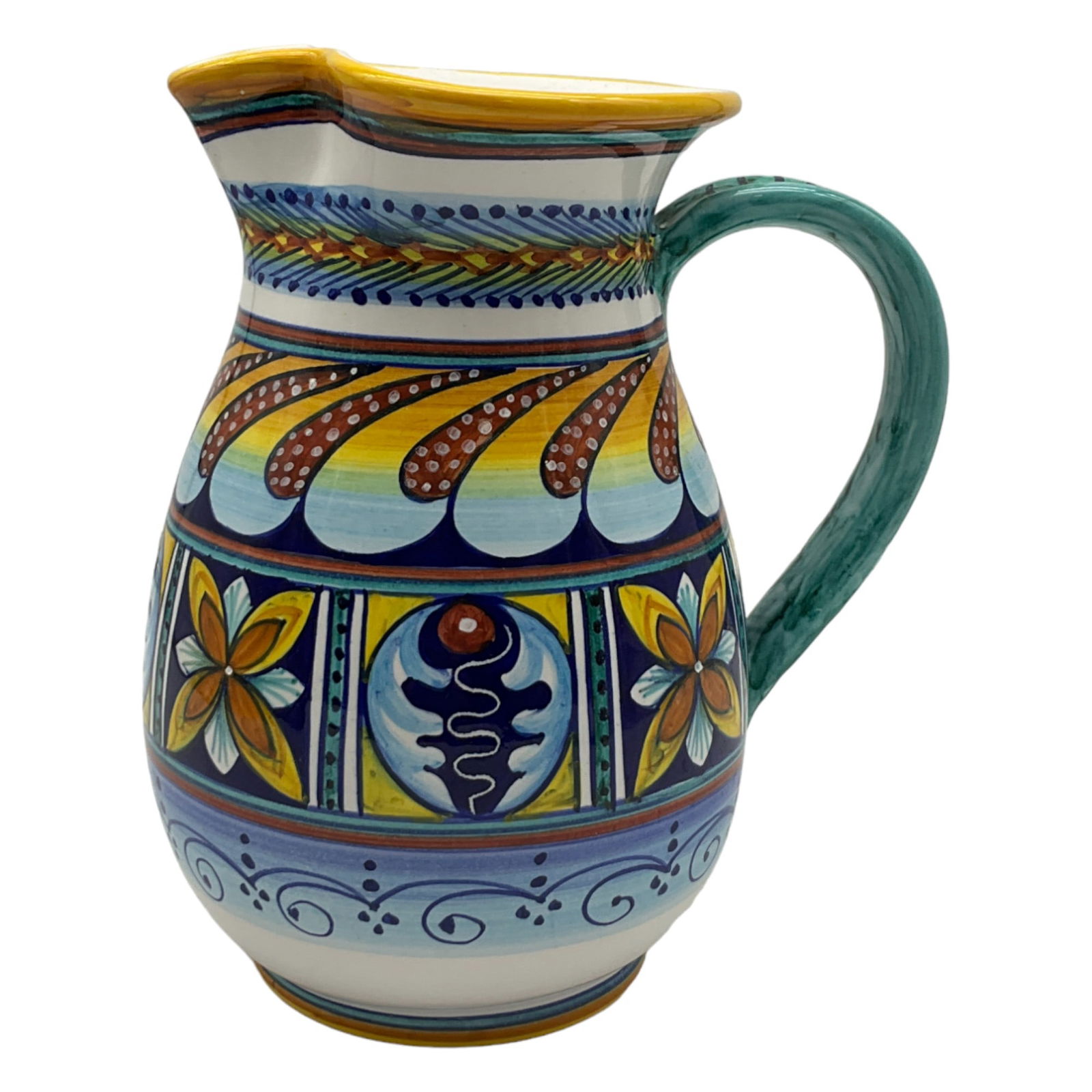 Deruta Hand Painted Ceramic Pitcher (1 of 7)