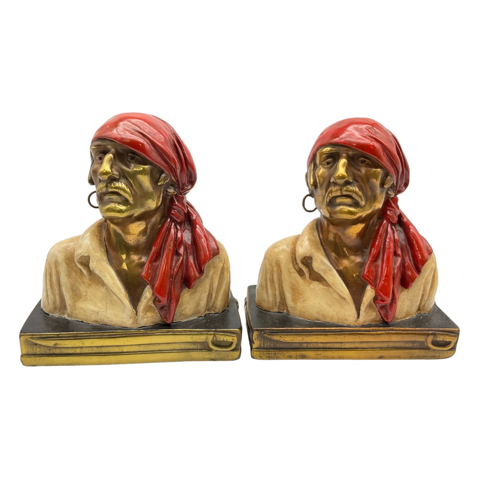 ARMOR BRONZE PIRATE BOOKENDS (1 of 3)