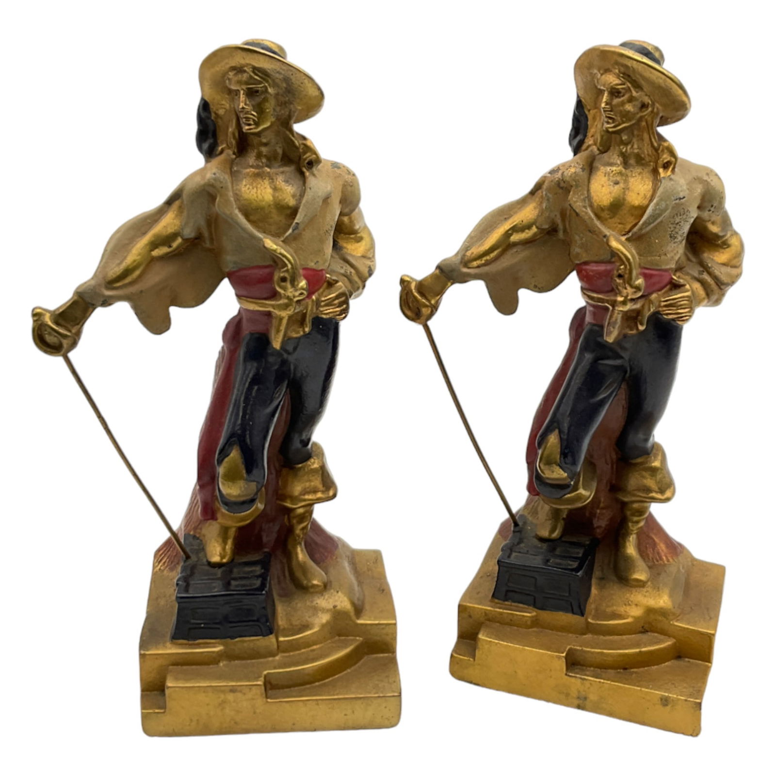 Armor Bronze Swashbuckler Pirate Bookends (1 of 7)