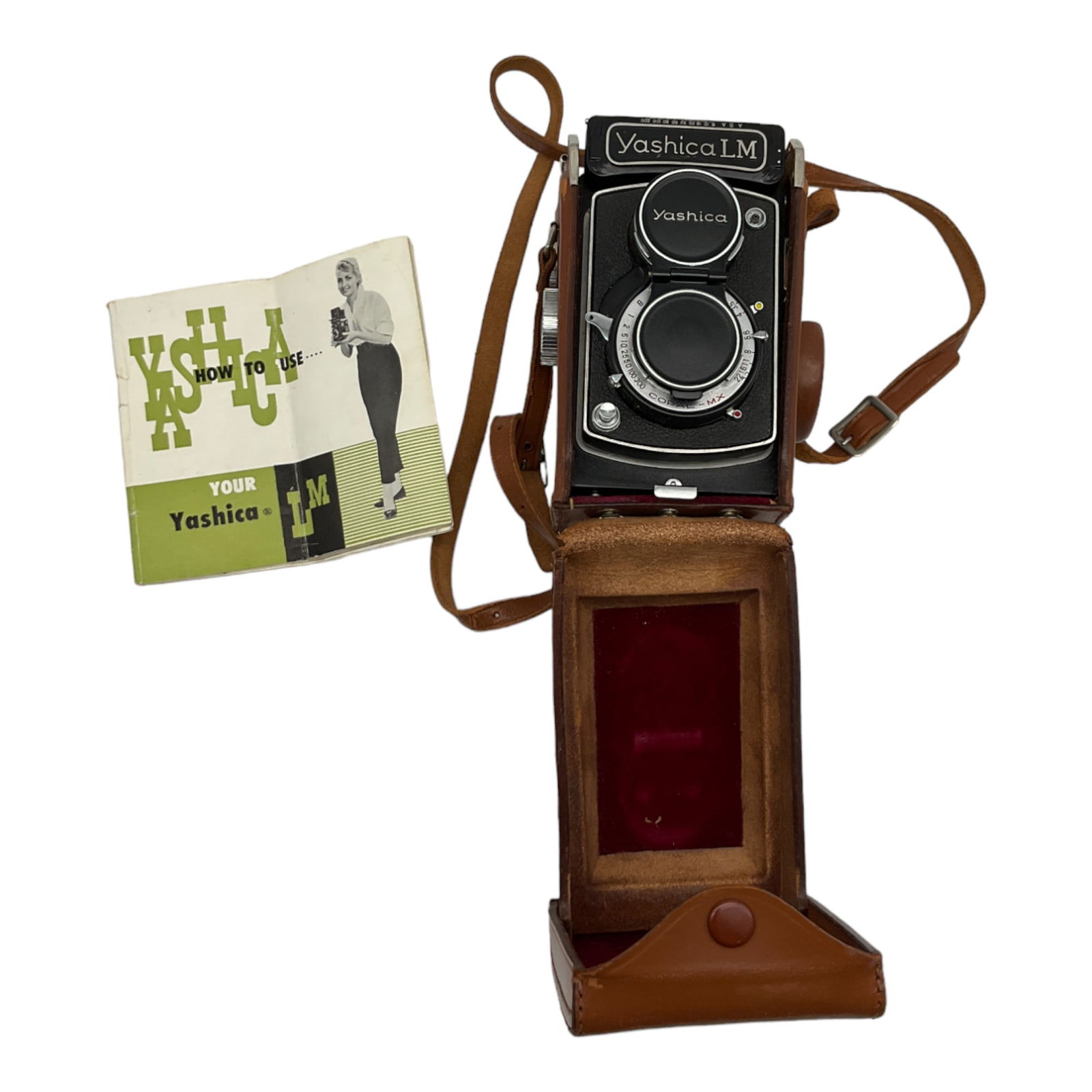 Yashica LM Twin Lens Reflex 6x6 TLR 120 Film Camera Leather Case and Instruction Packet (1 of 11)