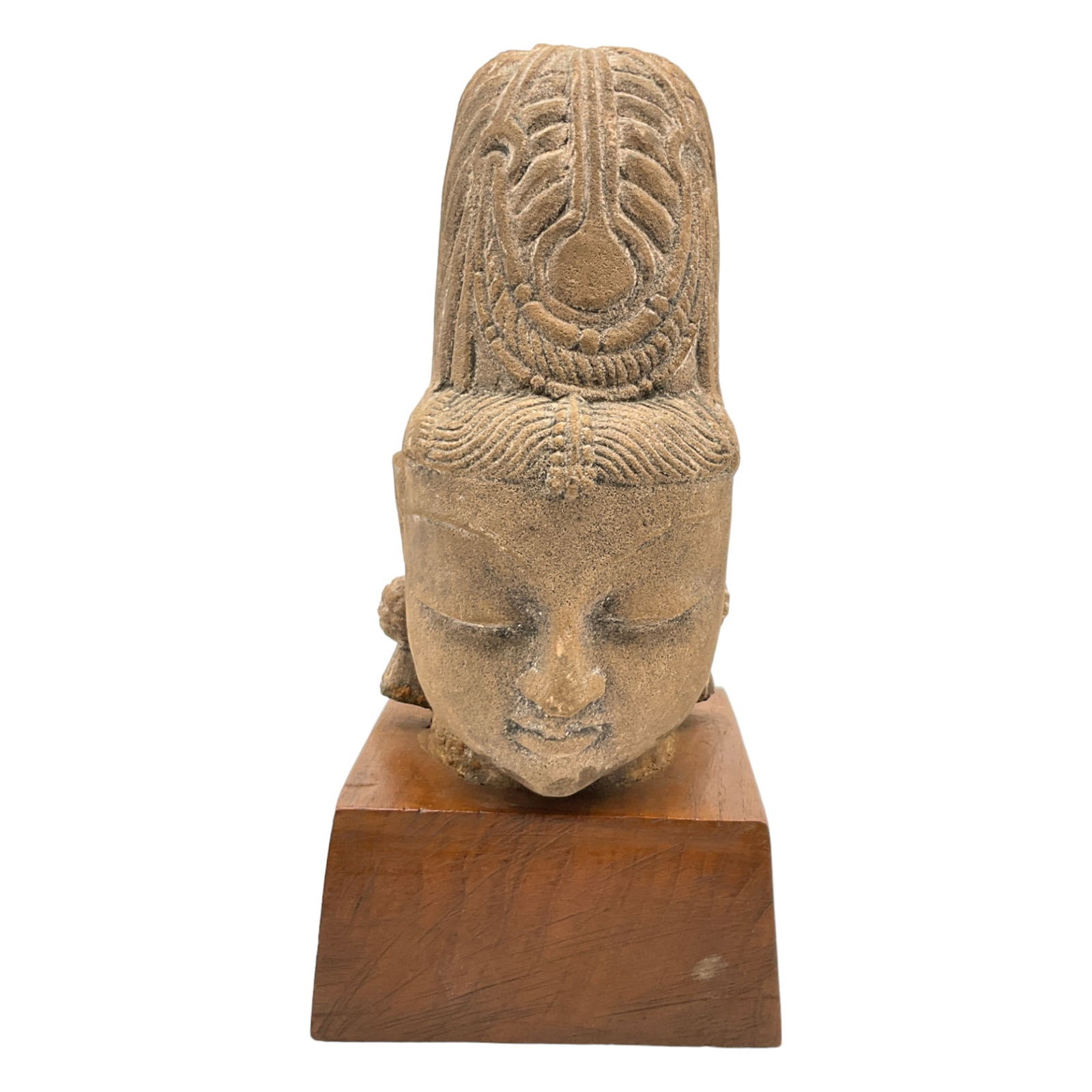 Stone Carved Artifact Buddha Head Fragment (1 of 7)