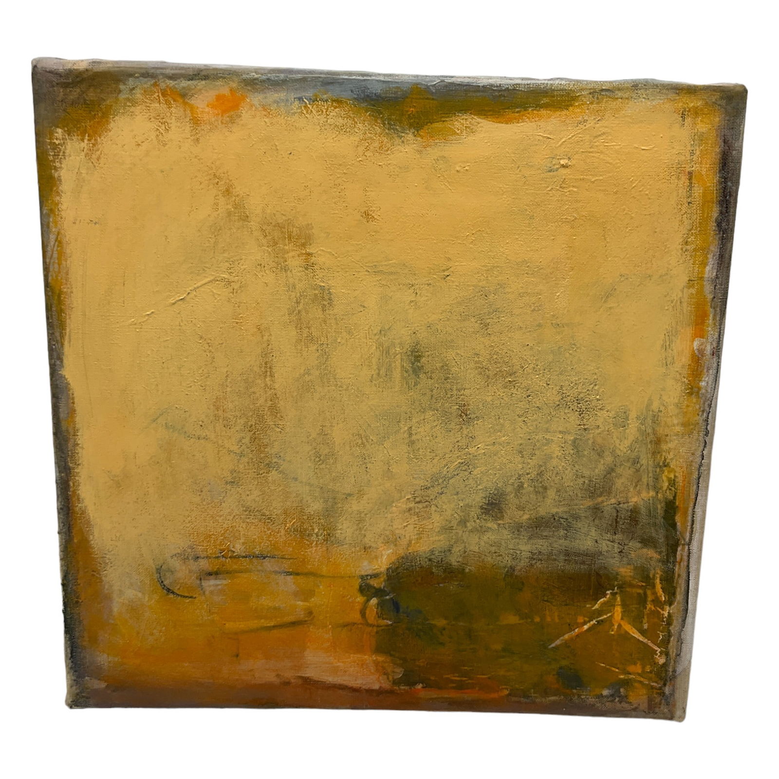 Madeline Denaro (Fl, USA) Signed, dated 'Untitled Y' Mixed Media on Canvas: Madeline Denaro (Fl, USA) Signed, dated 2000 'Untitled Y' Mixed Media on Canvas, abstract art. Approx. 20 tall x 20 wide inches.