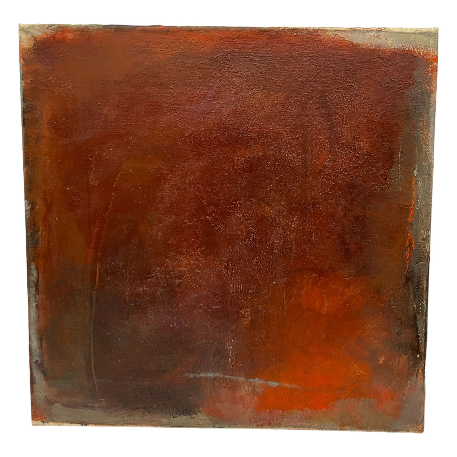 Madeline Denaro (Fl, USA) Signed, dated 'Untitled R' Mixed Media on Canvas: Madeline Denaro (Fl, USA) Signed, dated 2000 'Untitled R' Mixed Media on Canvas, abstract art. Approx. 20 tall x 20 wide inches.