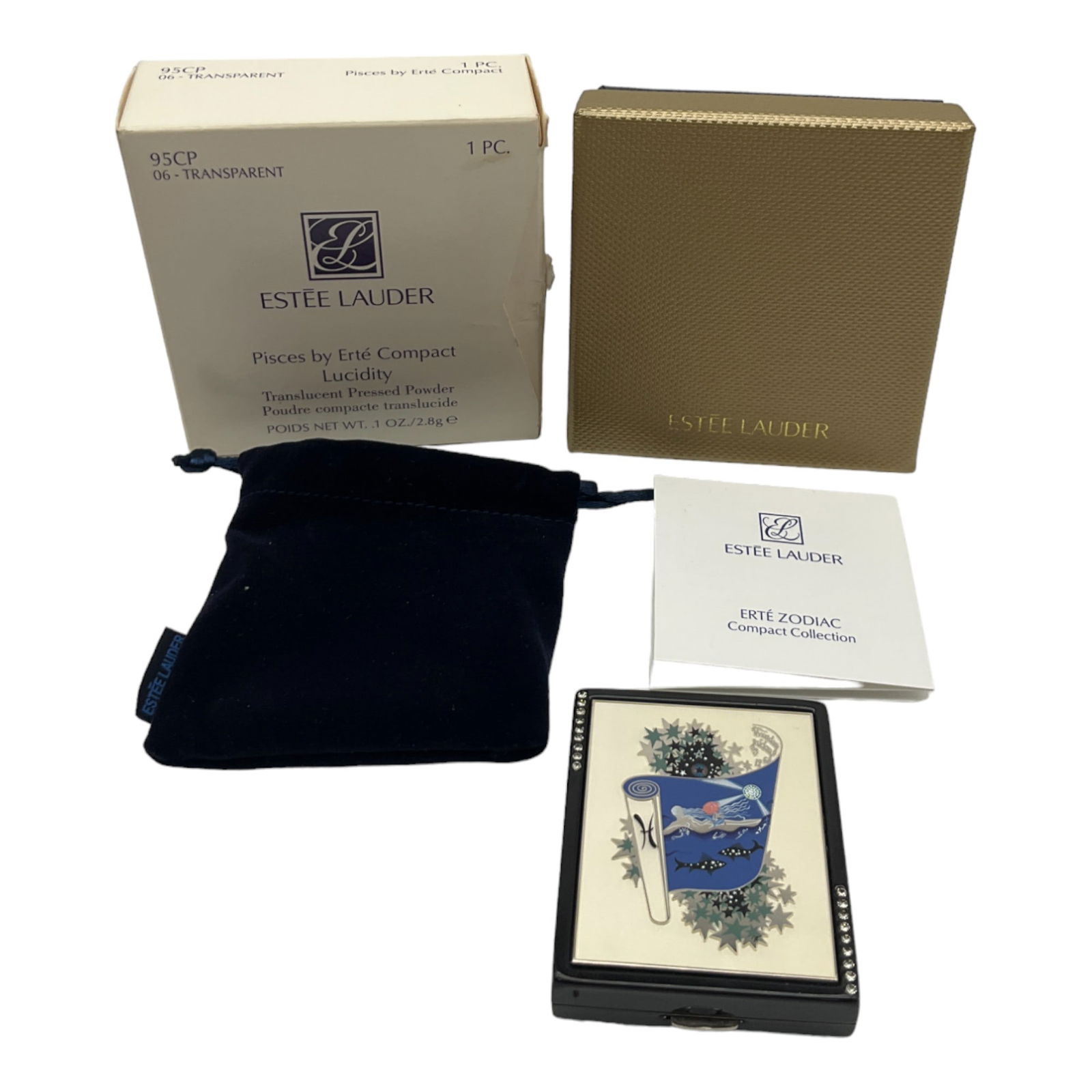 Estee Lauder Pisces by Erte Lucidity Transparent Pressed Powder Compact (1 of 5)