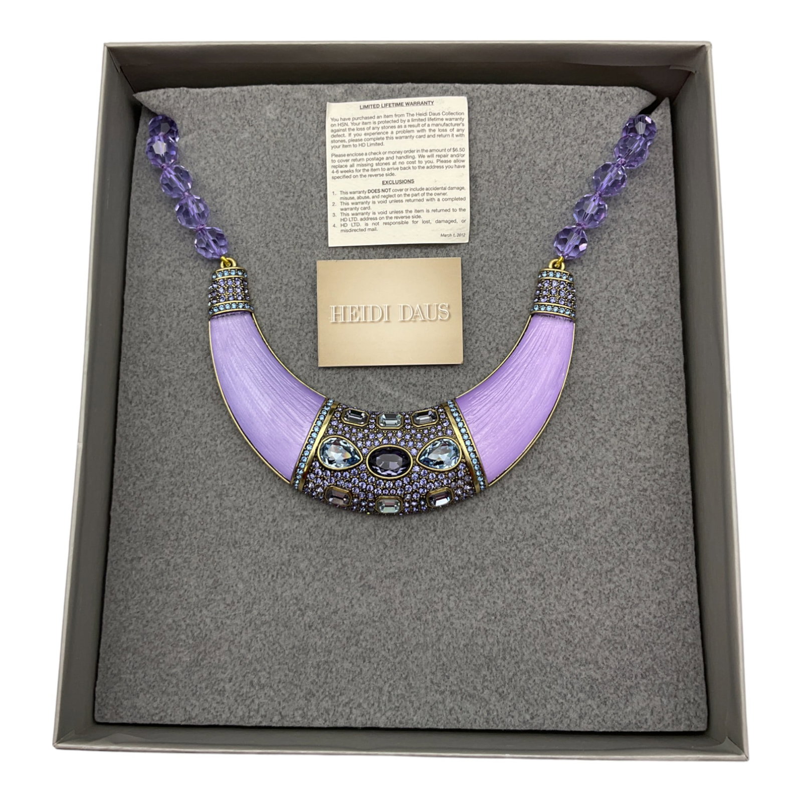 Heidi Daus Say It With Style BIB Drop Necklace w Crystal Beads & Rhinestones. (1 of 4)