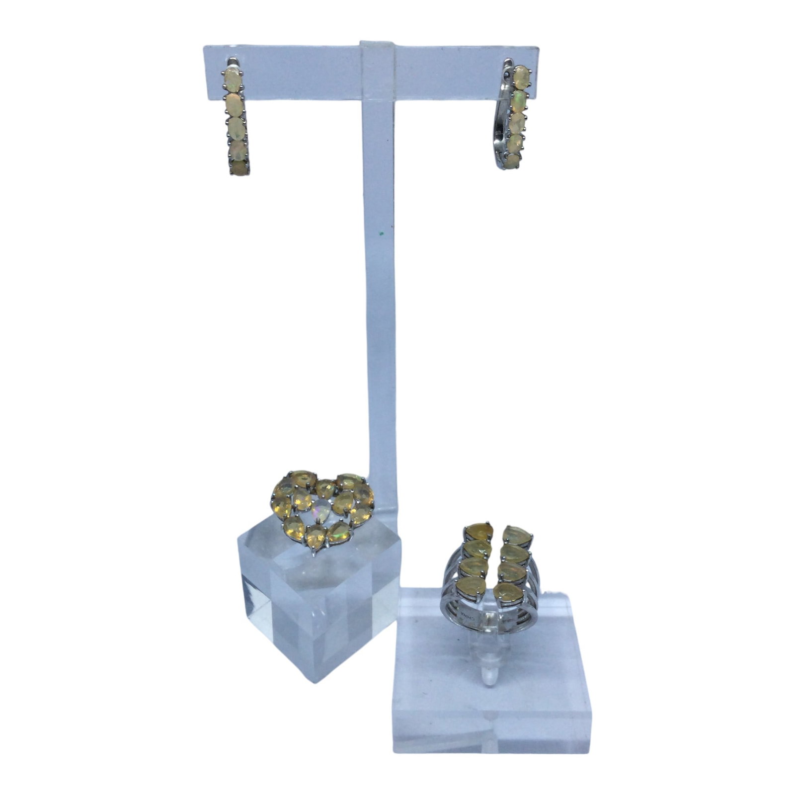 925 Demi Parure Set, Ring, Pendant, Earrings JTV (1 of 8)