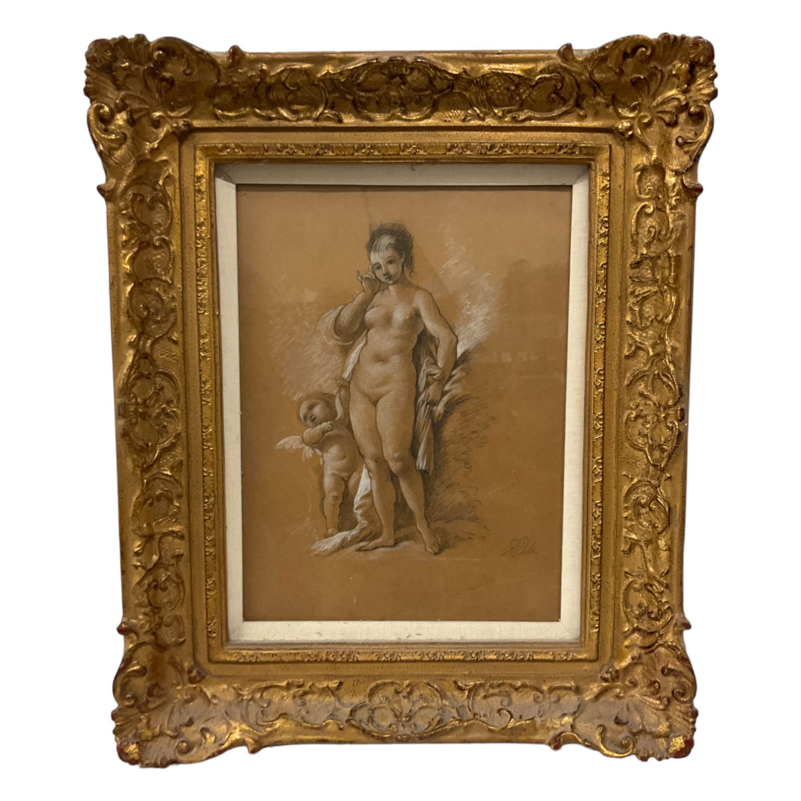 Mystery Artist (illegible) in the Manner of François Boucher 'Venus and Cupid' (1 of 5)