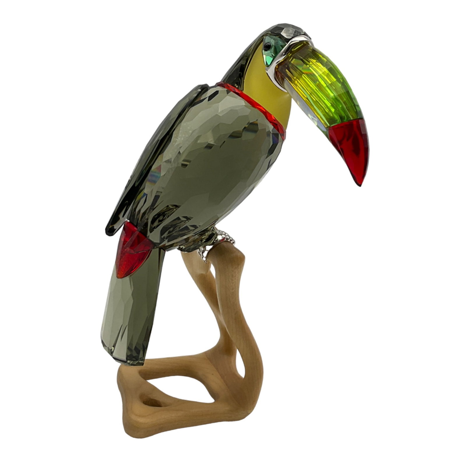 SWAROVSKI CRYSTAL TOUCAN: Swarovski Crystal Paradise Birds, Toucan Black Diamond number 850600. Approx. 8 Inches tall x 5 wide x 3.5 deep, 1.9 lbs.