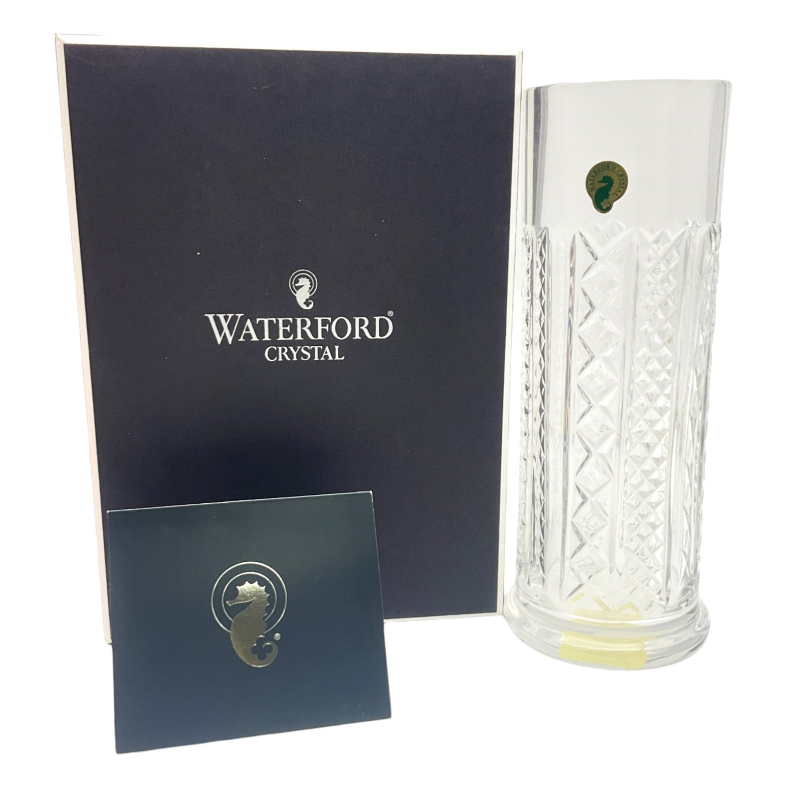 Waterford Crystal Vase: Waterford Crystal Fleurology Rose Flower cylinder Vase. Approx. 10 Inches tall x 4 across, 3.10 lbs.