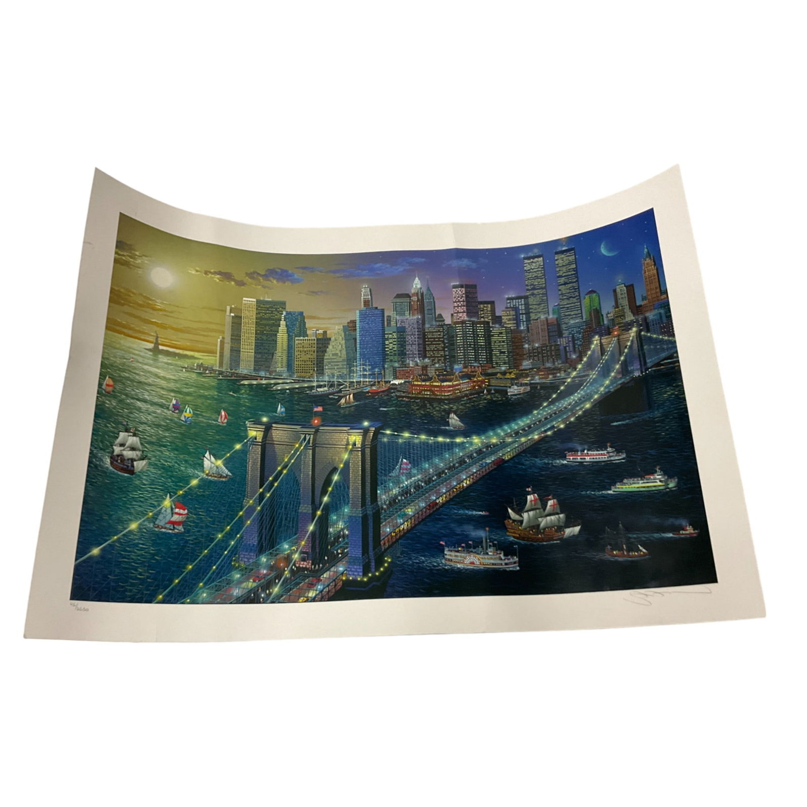 Alexander Chen Signed and Numbered Seriolithograph NY Skyline (1 of 4)