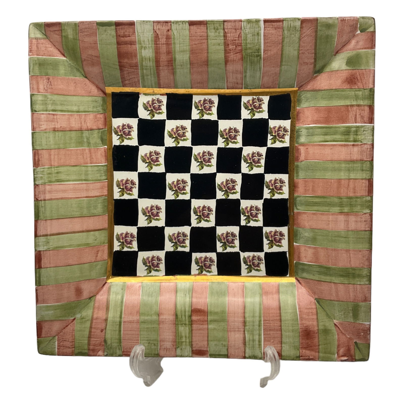 Mackenzie Childs Palm and Devon Square Platter (1 of 4)