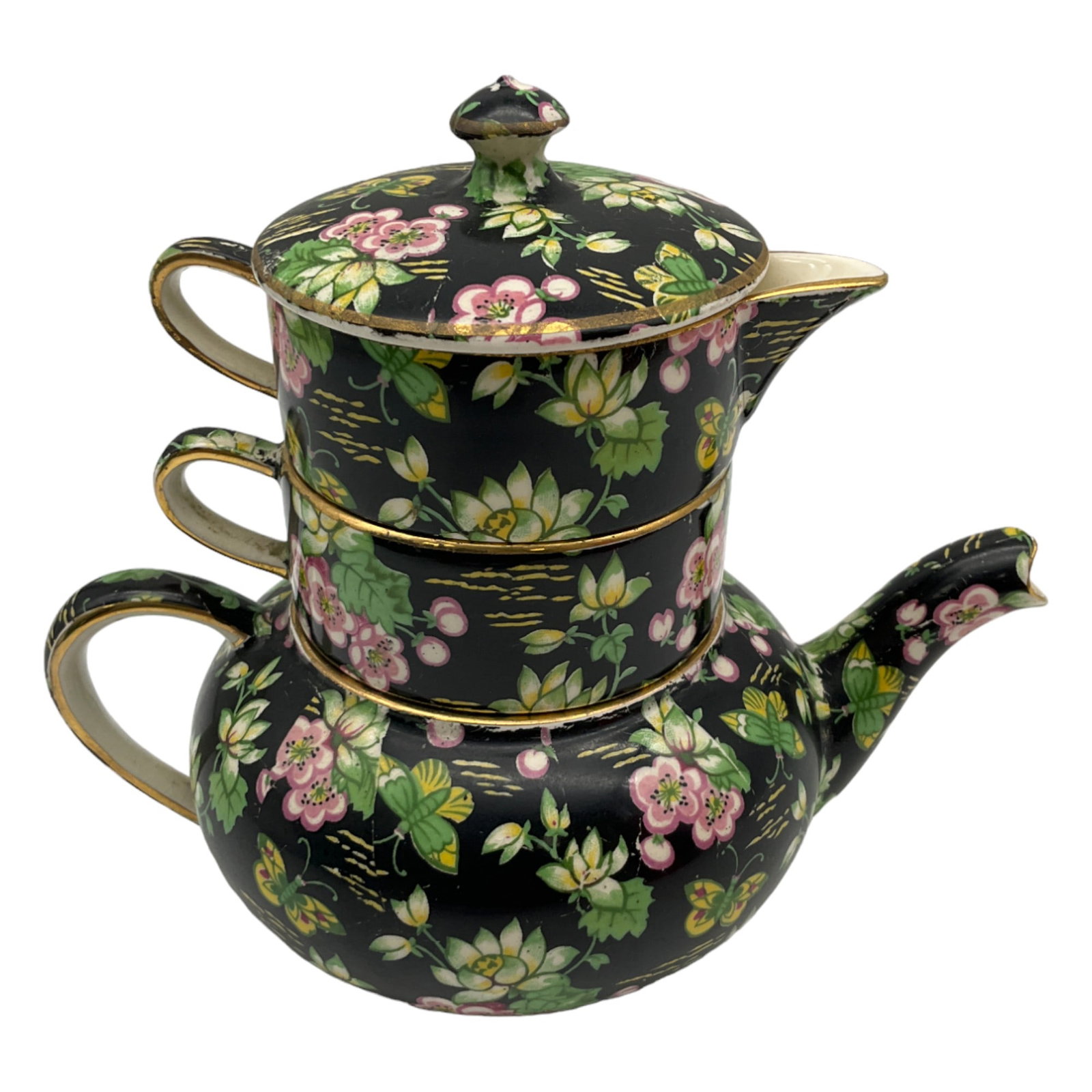 Royal Winton Grimwades England Orient Mini Teapot Stacking Set (1 of 3)