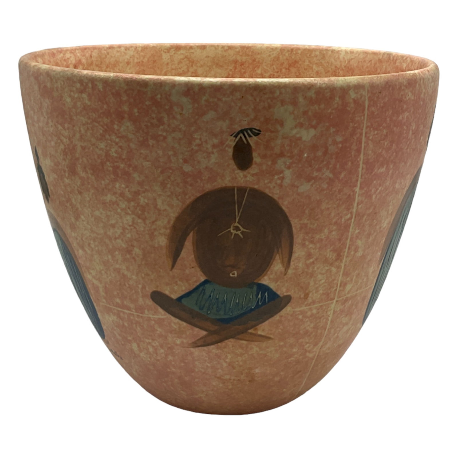 Marc Bellaire (Toledo, Ohio b.1925) Signed Ceramic Tiki Pottery: Marc Bellaire (Toledo, Ohio 1925-1994) Signed Ceramic Tiki Pottery 'Native Family' . Marc Bellaire studied at the Toledo Museum of Art while employed at the Libby Glass Company. Bellaire moved to Cali