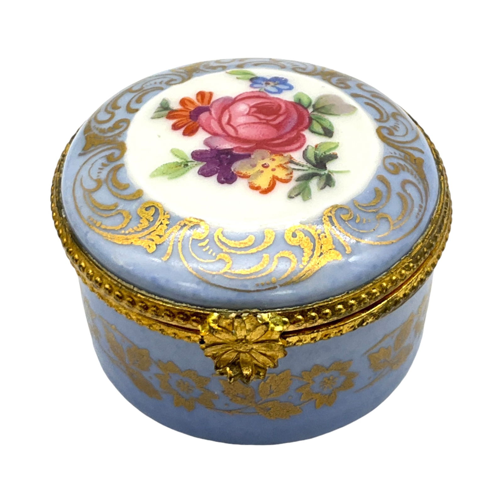Pillivuyt France Hand Painted Porcelain Trinket Box (1 of 4)