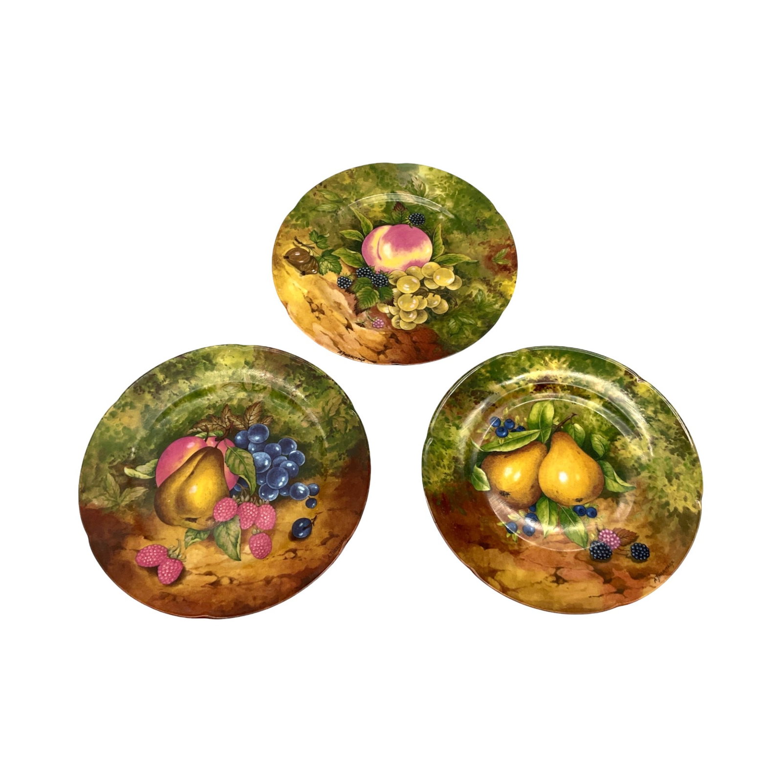 Lot of 3 Richard Limoges France Hand Painted Plates (1 of 3)