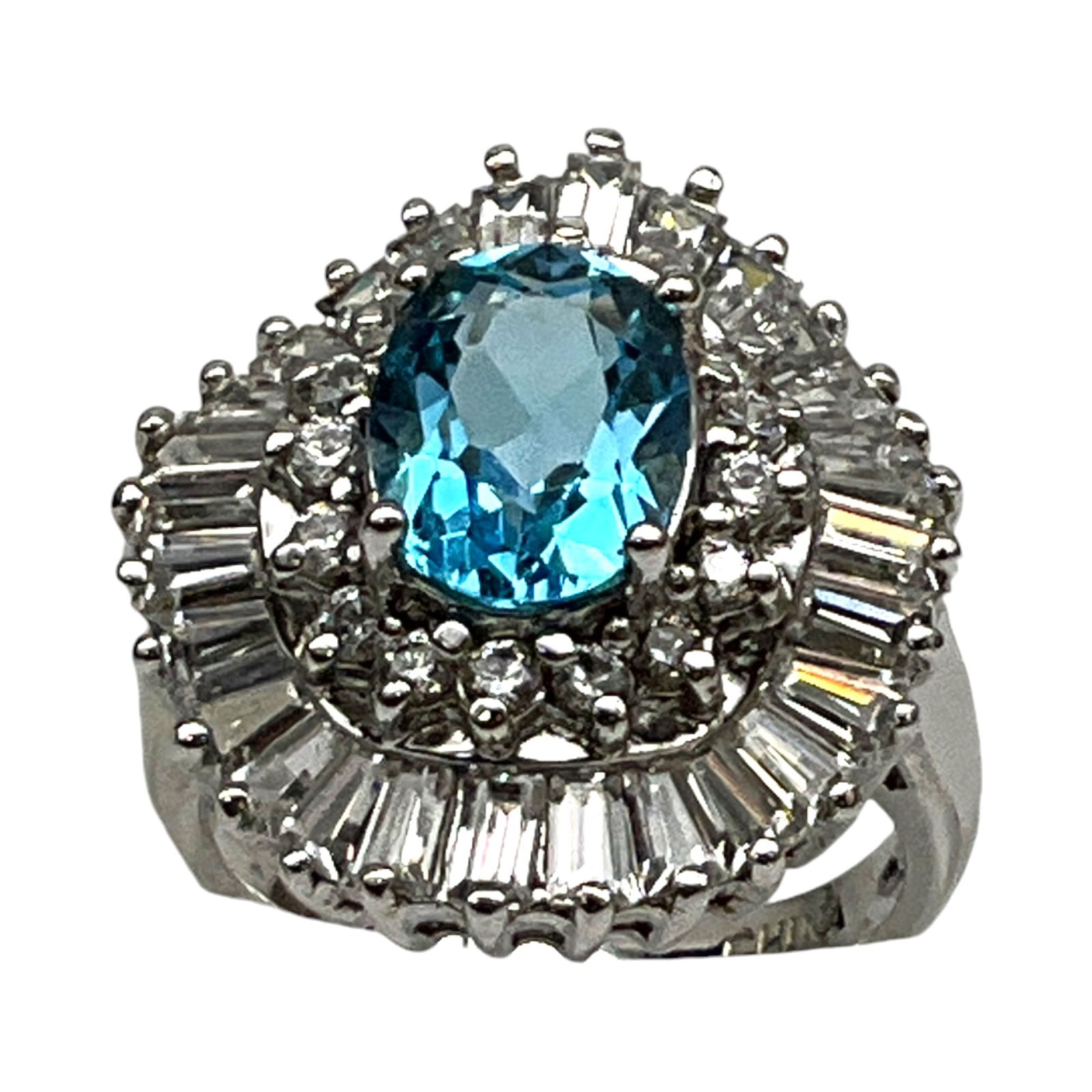 Ross Simons Sterling Silver 925 Cocktail Ring Sz. 6.25 (1 of 5)