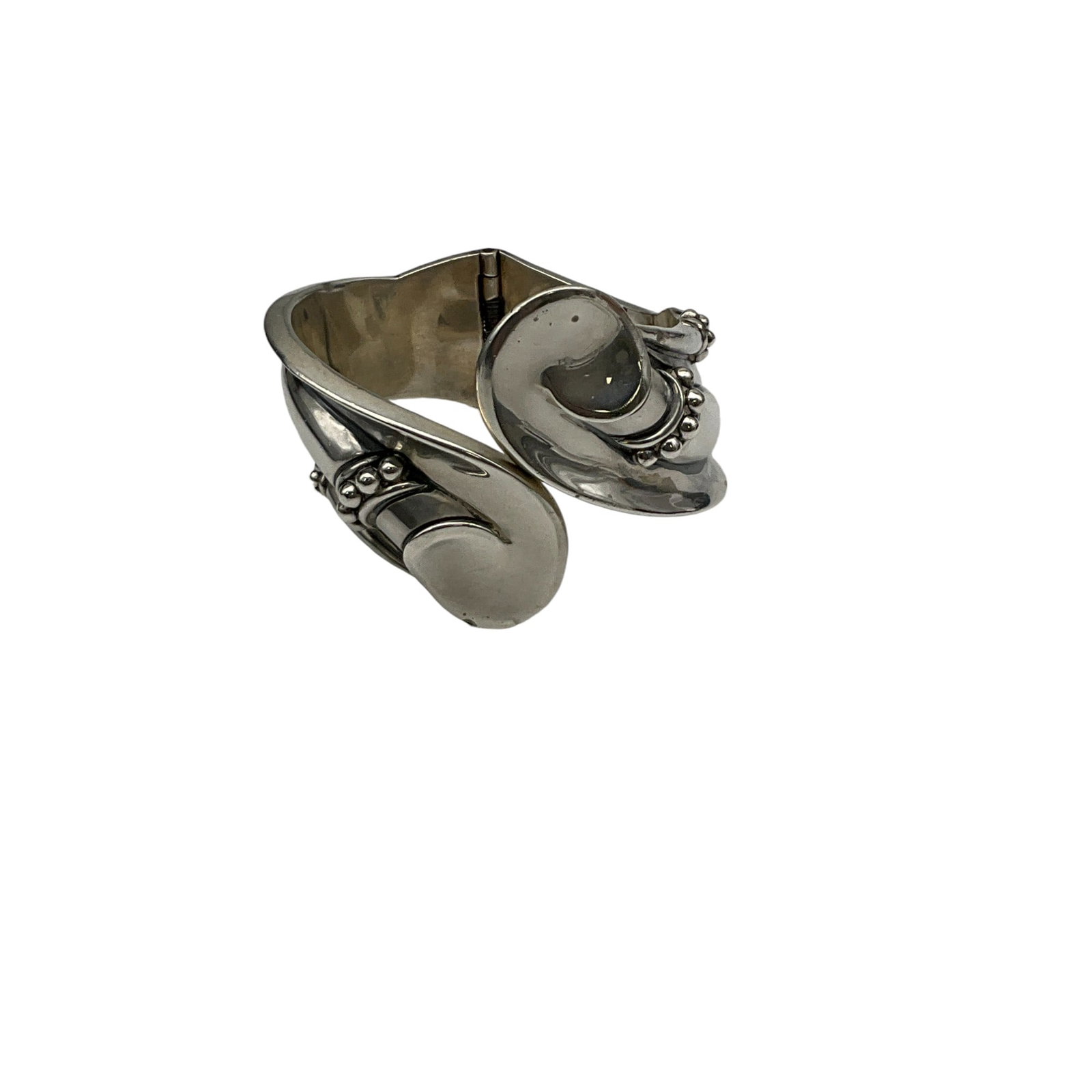 Margot De Taxco Sterling Silver Clamper Bracelet (1 of 6)