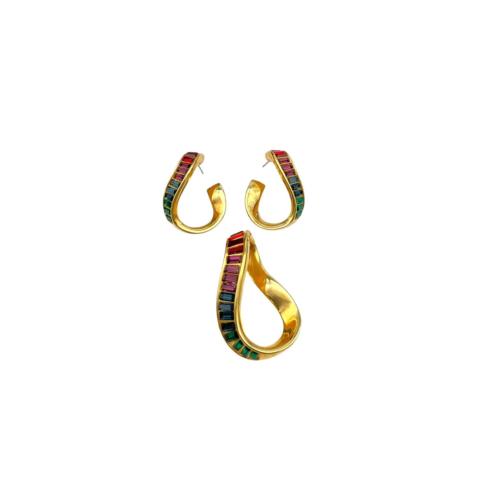 Vintage Swarovski signed  Earrings and Pendant Set (1 of 4)