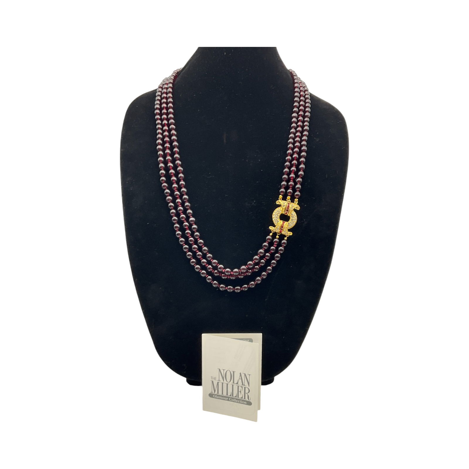 Nolan Miller Bordeaux Simulated Garnet Necklace (1 of 3)