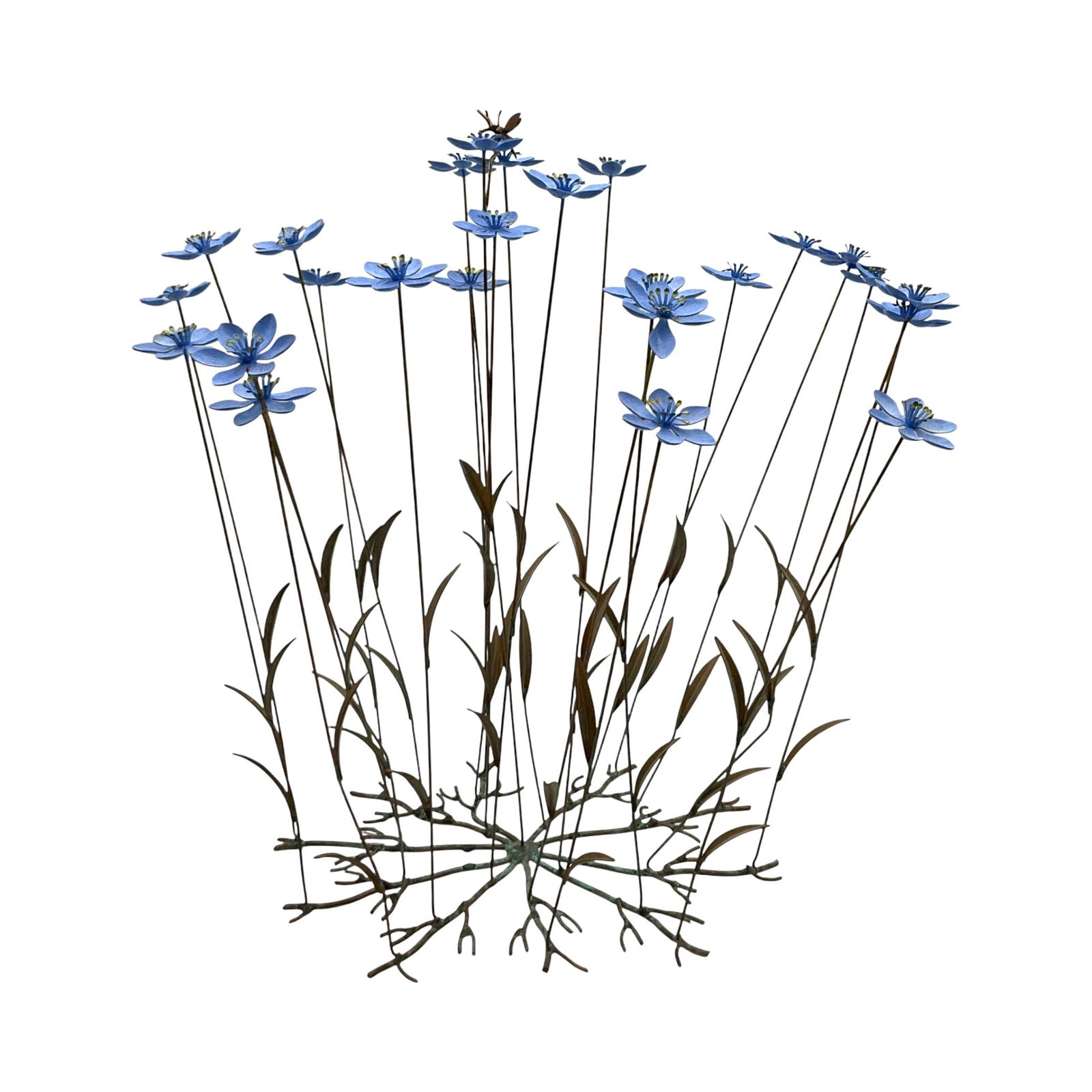 Mid Century Enamel on Copper Flower Sculpture (1 of 5)