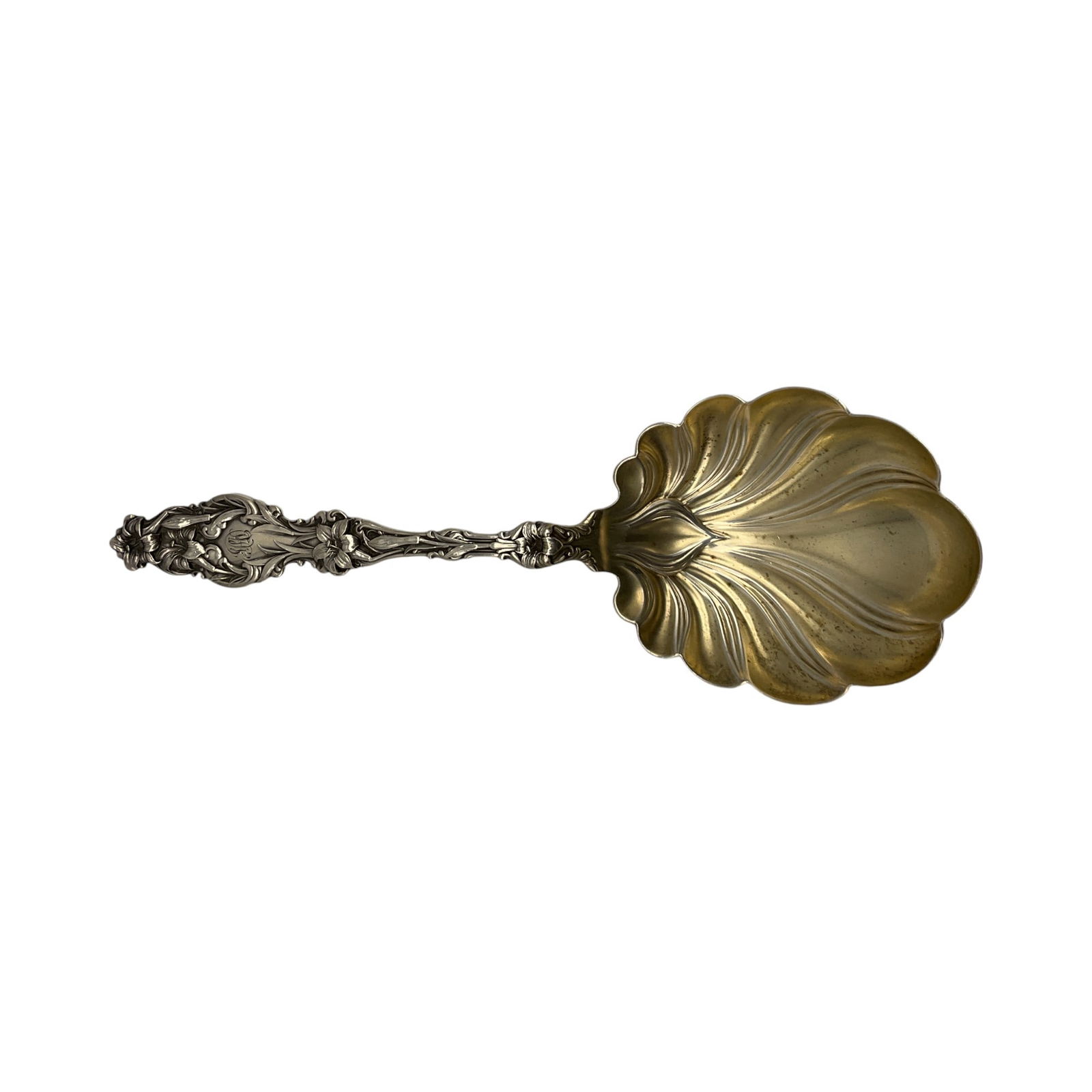 Sterling Silver Whiting Manufacturing Co. Lily Pattern 1902 Large Spoon (1 of 4)