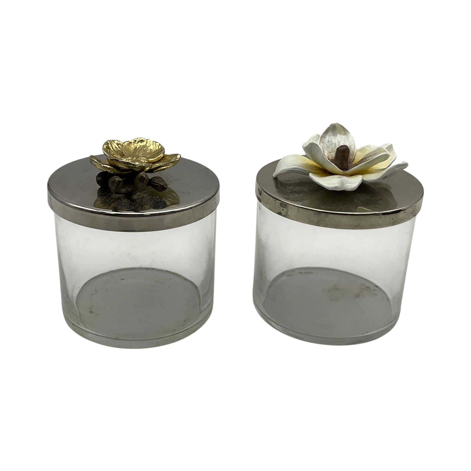 Pair Michael Aram Lidded Glass Jars (1 of 5)