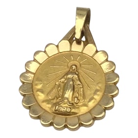 14k Gold Religious Pendant