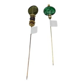 Vintage Lot of 2 Beaded Hat Pins