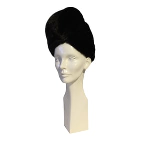 Vintage Turban Style Brown Mink Hat