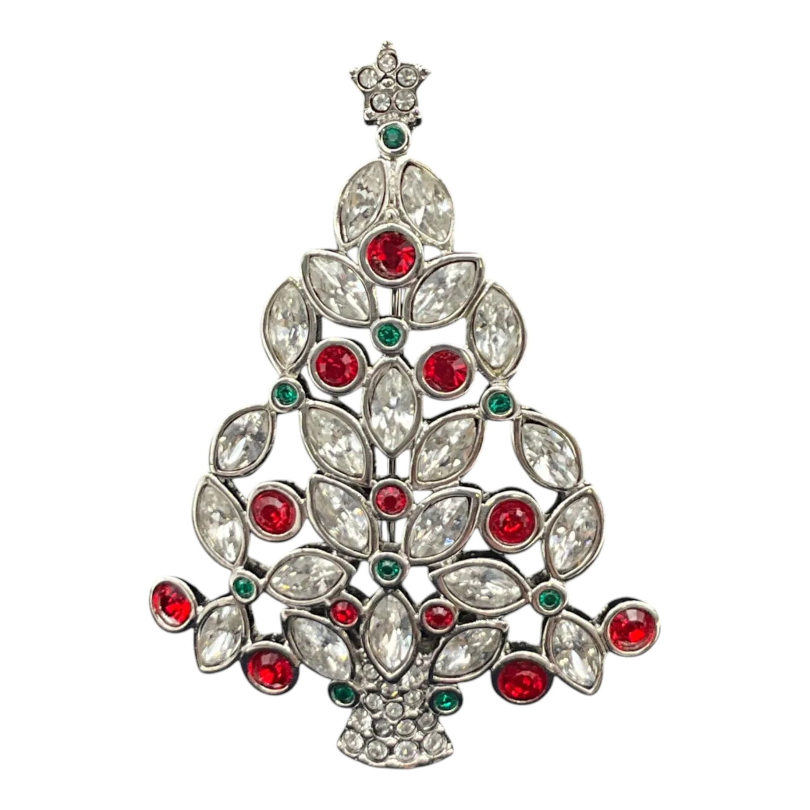 Swarovski Crystal Christmas Tree Brooch (1 of 3)