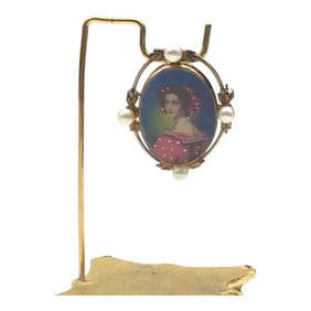 VTG. Carl Art 12K GF Portrait Pendant/Brooch