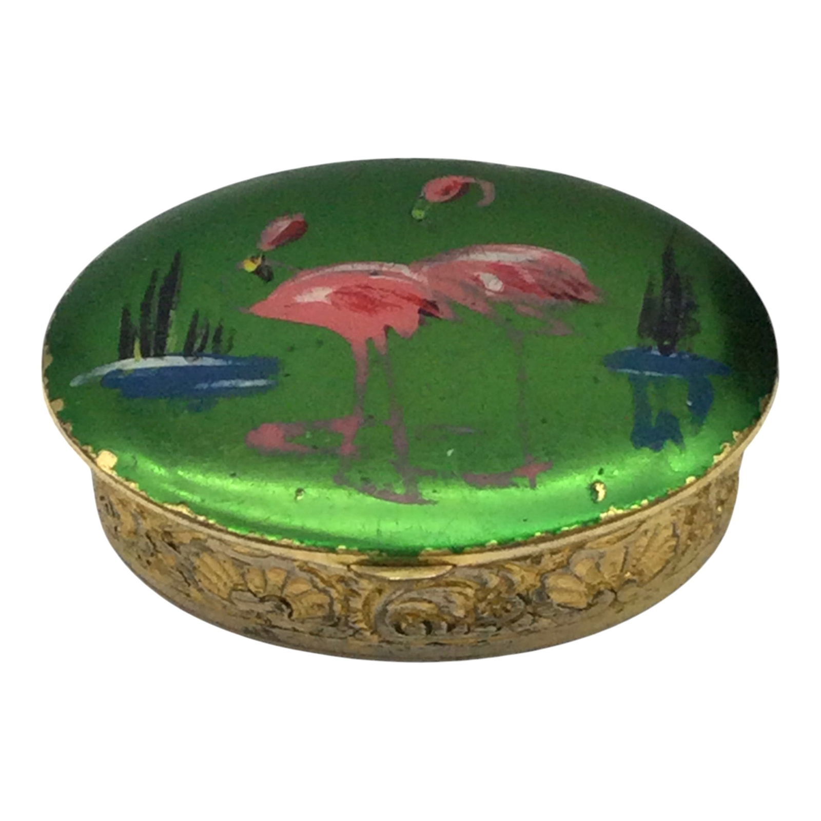 Vintage Hand Painted Pill Box by Burger Miami (1 of 4)