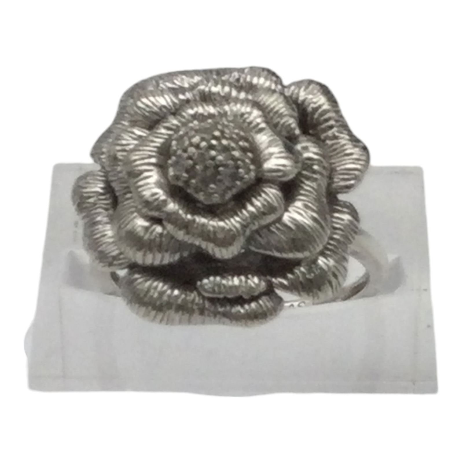 925 Diamond Flower Shaped Ring by SVI Sz. 6 (1 of 5)