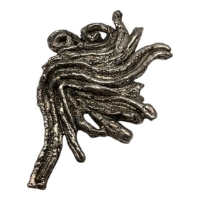 LeBitski Signed 925 Marked Sterling Silver Modernist Brooch
