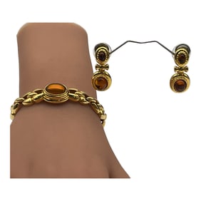 Vintage Monet Bracelet & Earring Set