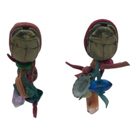 Vintage Egyptian Revival Clip On Earrings