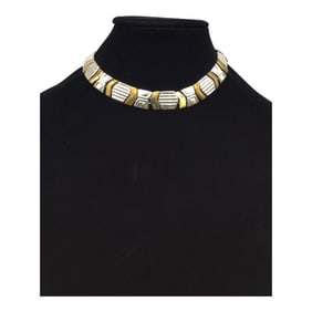 Vintage 925 Thick Link Two Toned Necklace