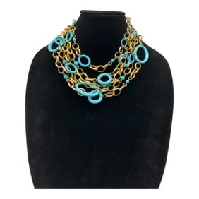 JC Signed Multi Strand Necklace.