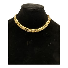 Vintage Gold Plated Thick Link Choker 