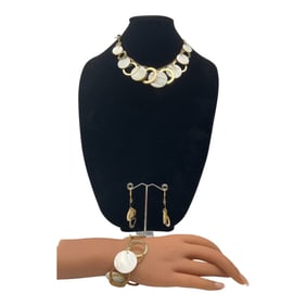 JC Marked Necklace, Bracelet, Earing Set